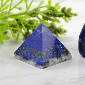 Natural Lapis Lazuli Pyramid 20-25 mm Reiki Charged