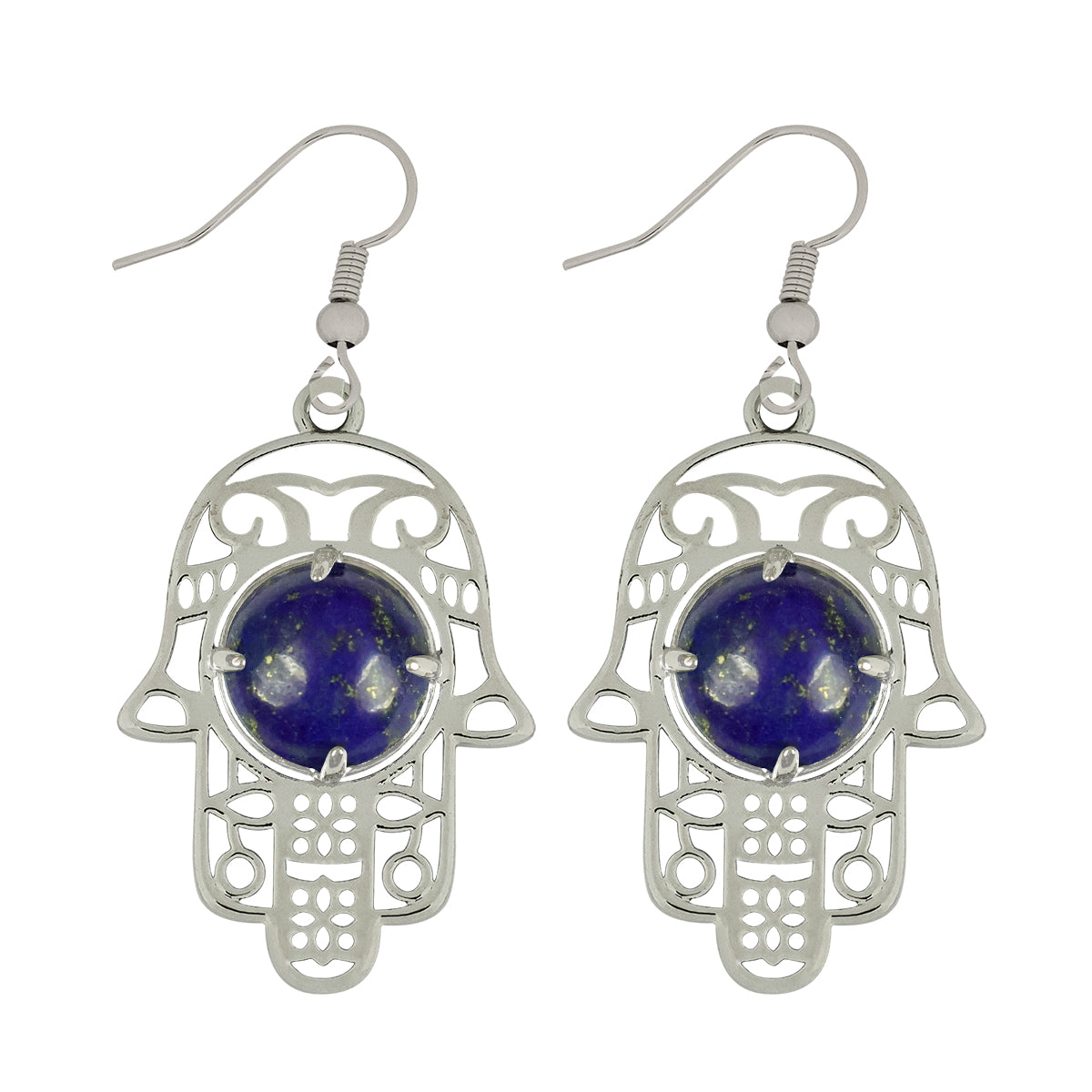 Crystal Stone Hamsa Shape Earrings for Girls Women