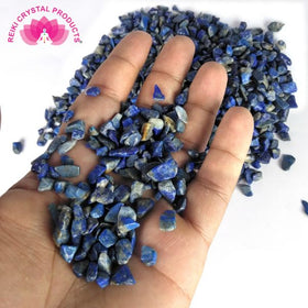 Lapis Lazuli Crystal / Stone Chips | Natural Lapis Lazuli Healing Crystal Chips for Communication, Wisdom & Mental Clarity | Reiki, Meditation, Chakra Balancing, Crystal Grids,