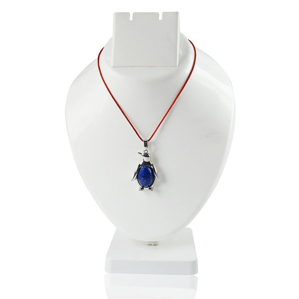 Natural Lapis Lazuli Penguin Shape Pendant - Locket