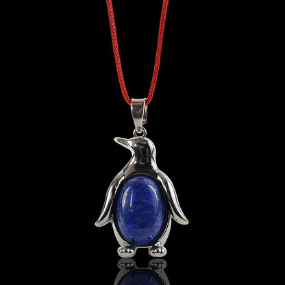 Natural Lapis Lazuli Penguin Shape Pendant - Locket