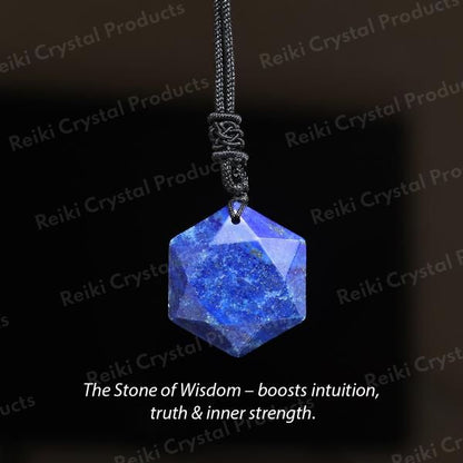 Natural Crystal Stone Star Shape Pendant with Thread for Unisex