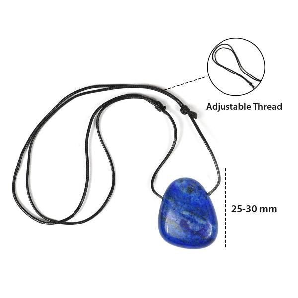 Natural Crystal Stone Tumble Pendant with Thread for Unisex