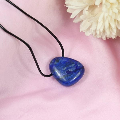 Natural Crystal Stone Tumble Pendant with Thread for Unisex