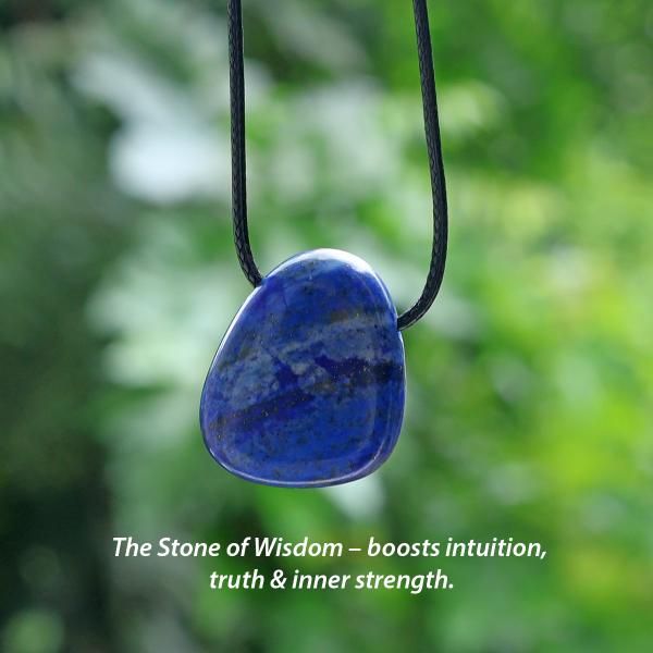 Natural Crystal Stone Tumble Pendant with Thread for Unisex