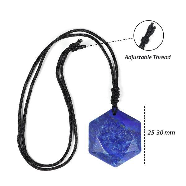 Natural Crystal Stone Star Shape Pendant with Thread for Unisex