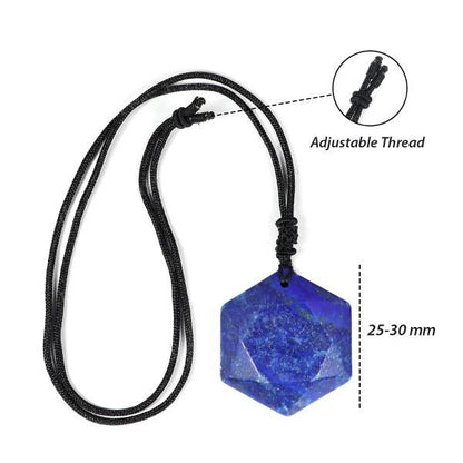 Natural Crystal Stone Star Shape Pendant with Thread for Unisex