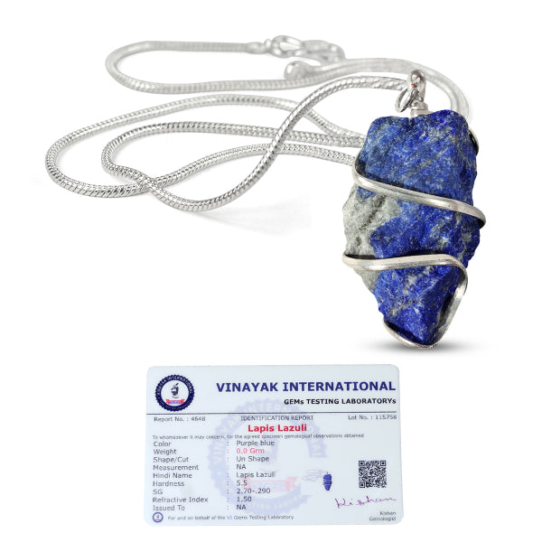 Certified AAA Quality Natural Wire Wrapped Pendant - Locket with Metal Chain