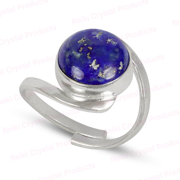 Natural Crystal Gemstone Adjustable Round Shape Ring