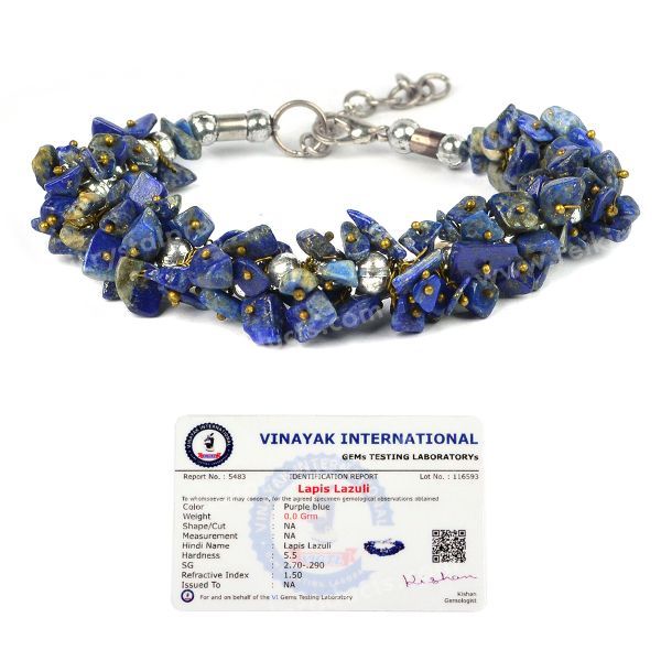 Certified Natural Crystal Stone Adjustable Chip Beads Bracelet