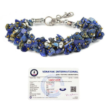 Certified Natural Crystal Stone Adjustable Chip Beads Bracelet