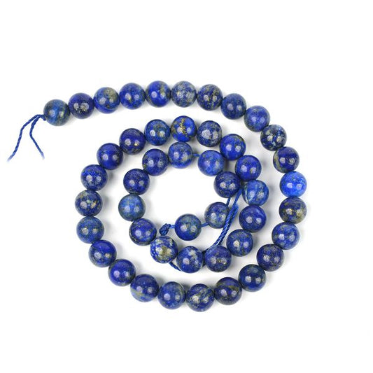 Lapis Lazuli 8 mm Round Loose Beads 45-50 pcs for Making Bracelet Mala Necklaces