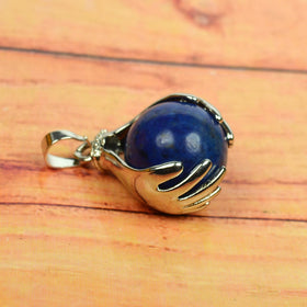 Natural Lapis Lazuli Pendant Hand Ball Shape Pendant - Locket