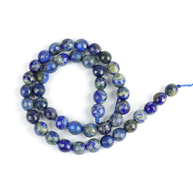 Lapis Lazuli 8 mm Faceted Loose Beads 45-50 pcs for Making Bracelet Mala Necklaces