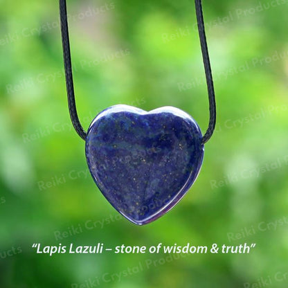 Natural Crystal Stone Heart Shape Pendant Locket with Thread for Unisex
