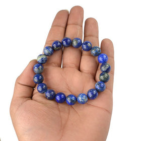 Lapis Lazuli 10 mm Round Bead Bracelet