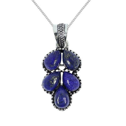 Natural Gemstone Crystal Pendant Locket with Chain for Women Girls