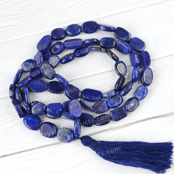Natural Crystal Stone Oval Beads Mala for Unisex