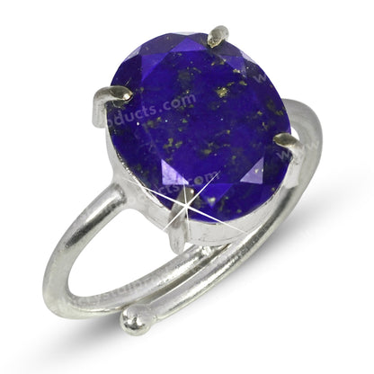 Natural Crystal Gemstone Adjustable Cutting Ring for unisex