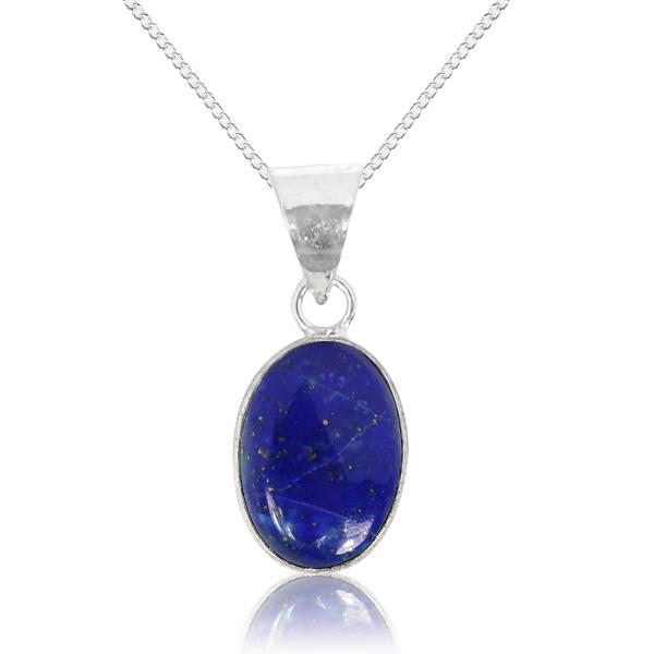Natural Oval Shape Pendant Locket with Metal Chain for Unisex