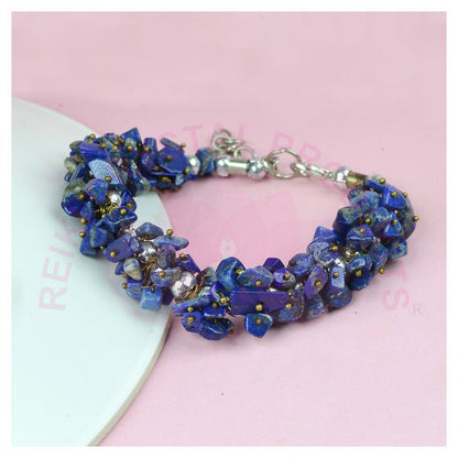 Natural Crystal Stone Adjustable Chip Beads Bracelet