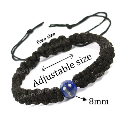 Natural Crystal Stone Macrame Nylon Cord Adjustable Energized By Reiki Grand Master