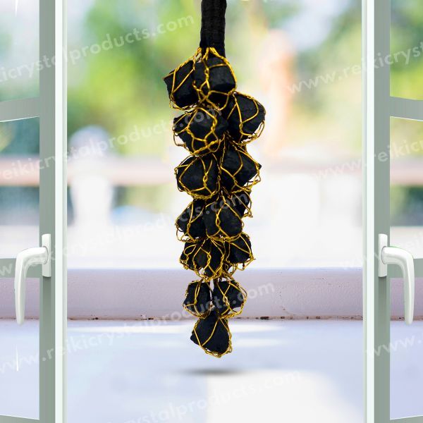 Black Tourmaline Tumble Stone Car Hanging / Door Hanging Accessories