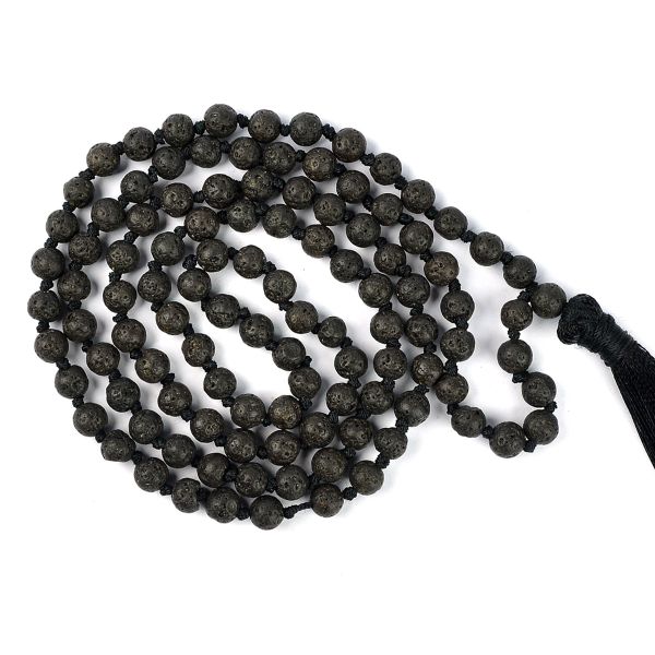 Lava Stone Crystal Mala