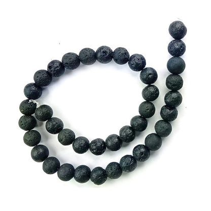 Natural Lava stone 10mm round loose beads for jewelry making