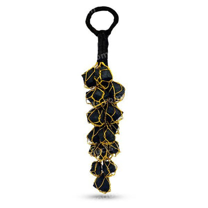 Black Tourmaline / Selenite Tumble Stone Car Hanging or Door Hanging Accessories Pack of 3 Pc