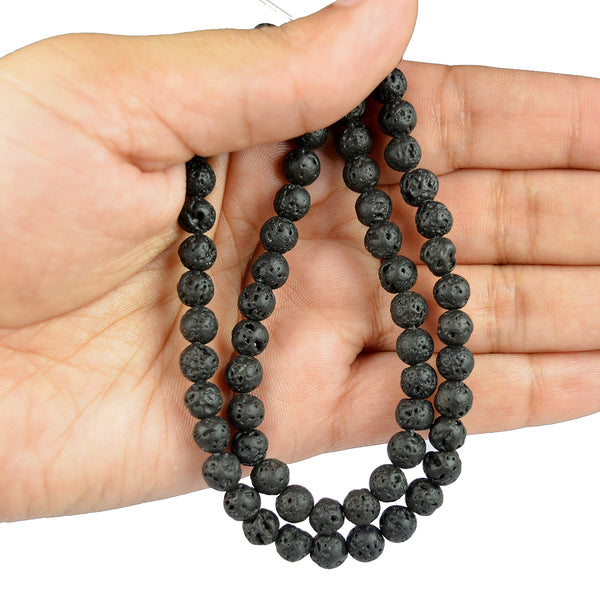Natural Crystal Stone 6 mm Round Loose Beads 65-70 pcs for Making Bracelet Mala Necklaces