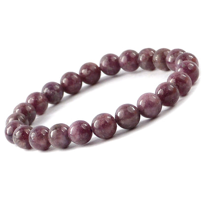 Natural Crystal Stones 8 mm Round Bead Bracelet