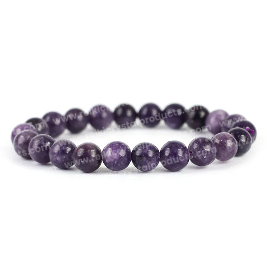 Pink Tourmaline 8 mm Round Bead Bracelet