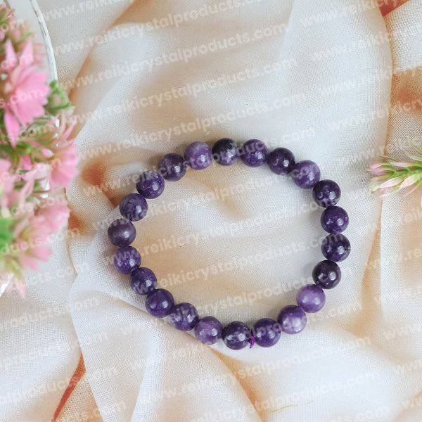 Pink Tourmaline 8 mm Round Bead Bracelet