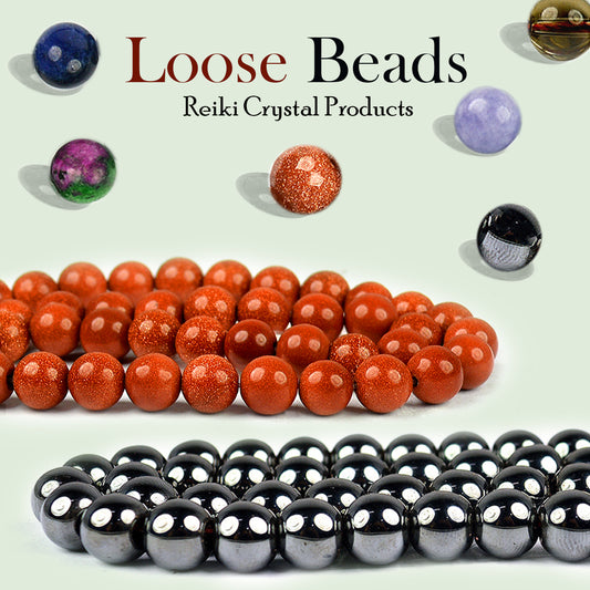 Natural Crystal Stone 10 mm Round Loose Beads 35-40 pcs for Making Bracelet Mala Necklaces