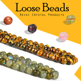 Natural Crystal Stone 10 mm Faceted Loose Beads 35-40 pcs for Making Bracelet Mala Necklaces