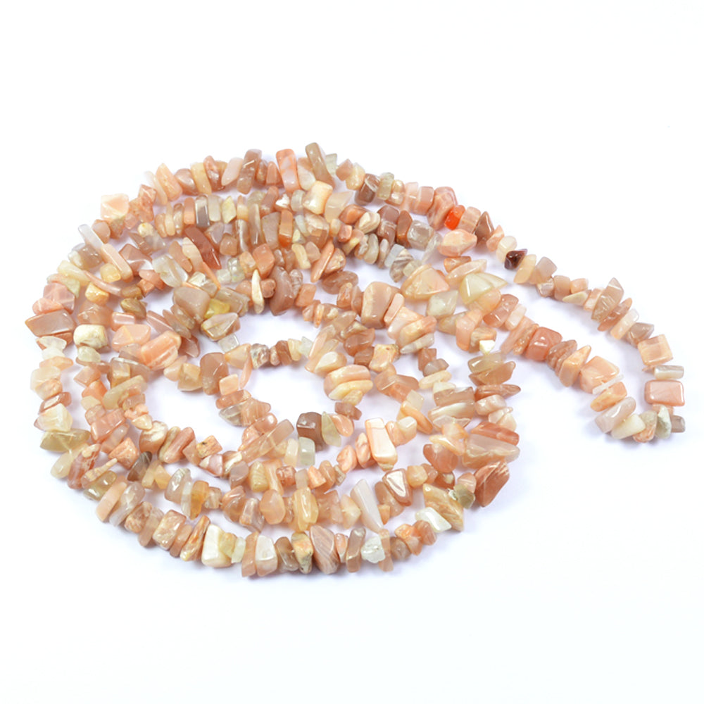 Peach Moonstone Chip Mala / Necklace