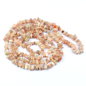 Peach Moonstone Chip Mala / Necklace