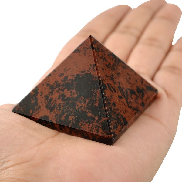 Mahogany Obsidian Pyramid for Reiki Healing and Vastu Correction