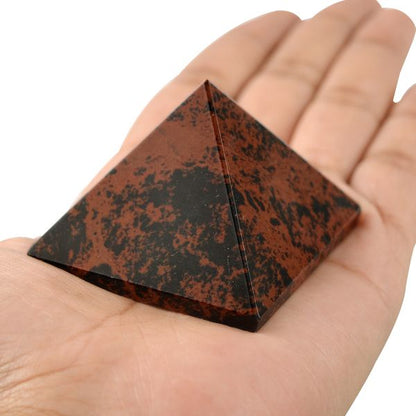 Mahogany Obsidian Pyramid for Reiki Healing and Vastu Correction