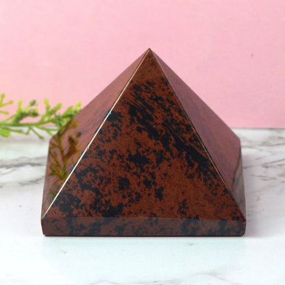 Mahogany Obsidian Pyramid 40-45 mm