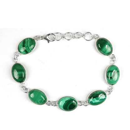 Natural Crystal Stone Adjustable Metal Bracelet for Unisex