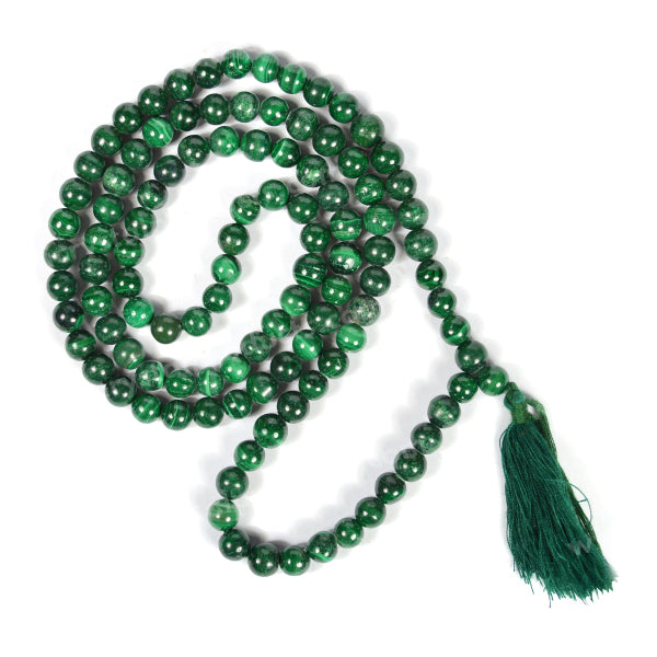 Natural Crystal Stone 8 mm 108 Round Beads Mala for Unisex