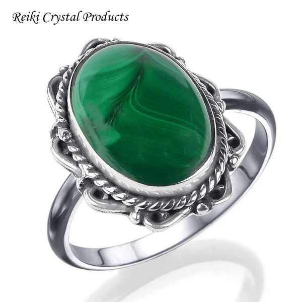 Natural Crystal Gemstone Adjustable Silver Ring