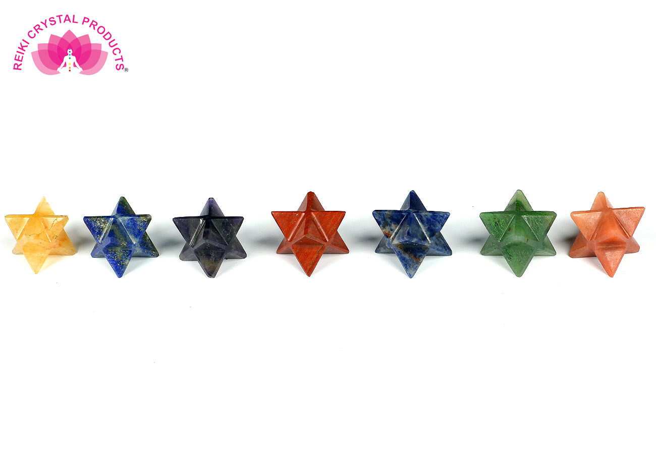 7 Chakra Merkaba Set of 7 pc for Reiki Healing