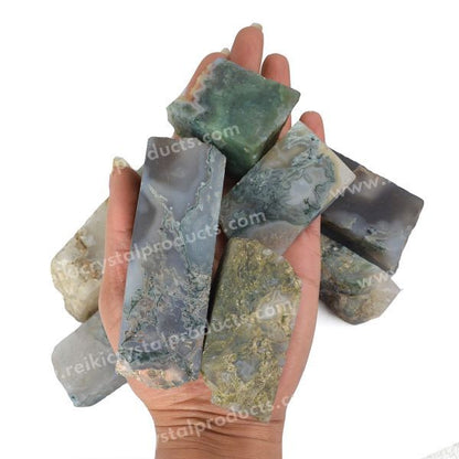 Moss Agate Raw Rough Stones