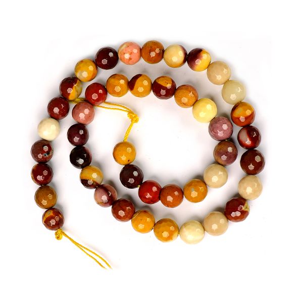 Natural Mookaite Jasper 8mm faceted loose beads strand