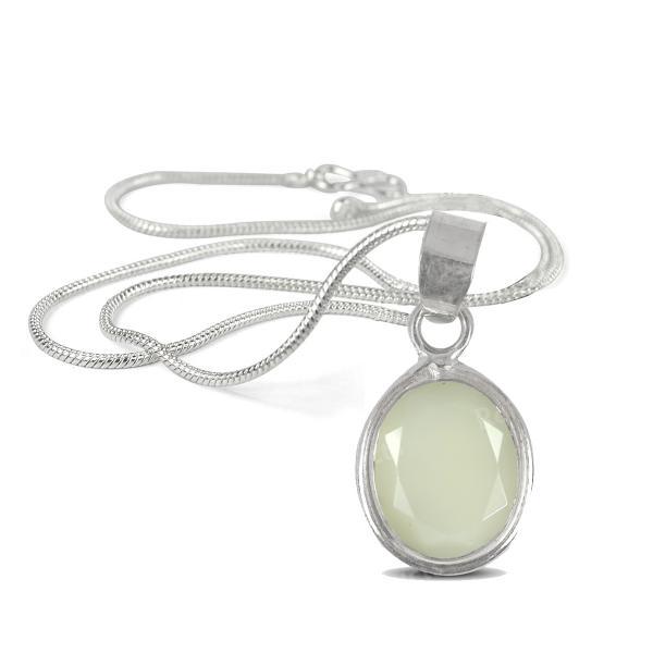 AAA Natural Stone Pendant - Locket with Metal Chain for Unisex