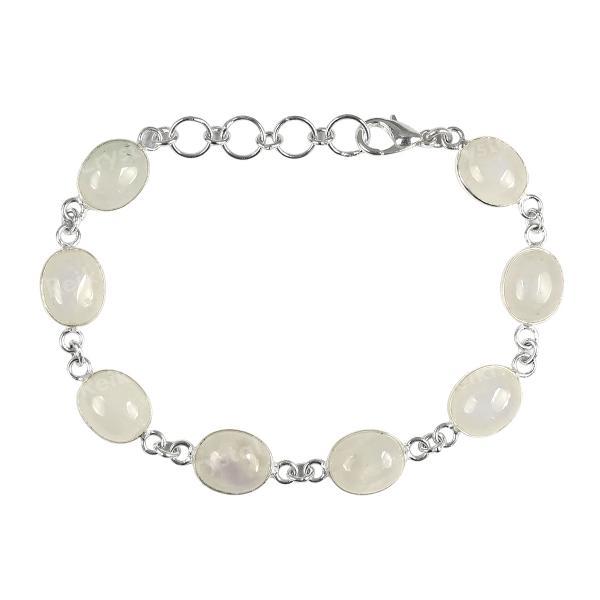 Natural Crystal Stone Adjustable Metal Bracelet for Unisex