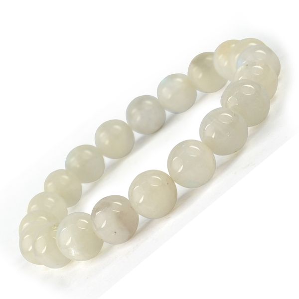 Natural Crystal Stone 10 mm Round Beads Bracelet